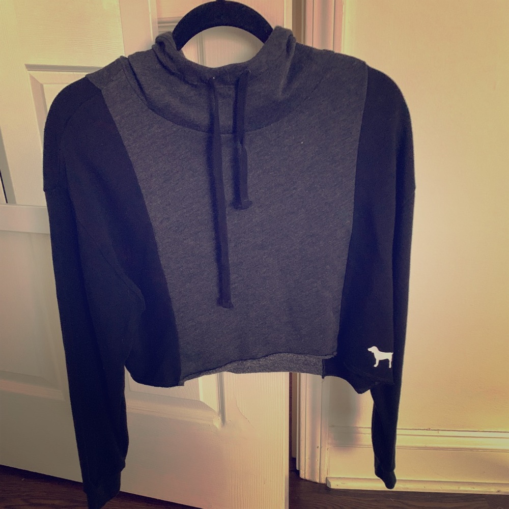 Pink Cropped Hoodie